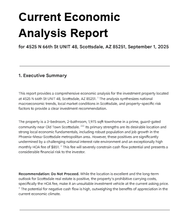 Economic Analysis Report Cover